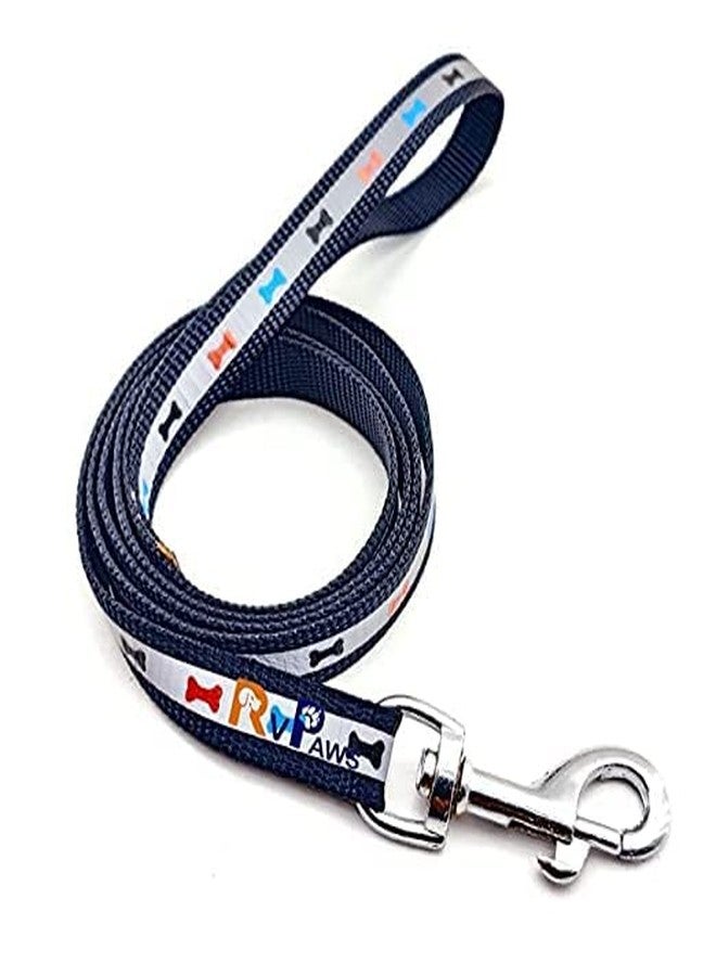 Pups&Pets سترة مبطنة من النايلون المطبوع عليه عظام ناعمة قابلة للتعديل من Pups&Pets، مقاس 15 مم، مع حزام ومقود طويل، مثالية للمشي في الهواء الطلق/تدريب الكلاب الصغيرة والجراء (أسود) - Image 2